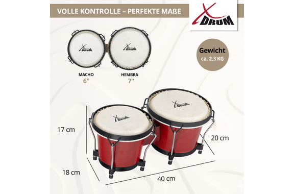 XDrum Bongos Club Wijnrood image 4
