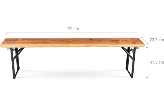 Stagecaptain BBB-170 Hirschgarten Beer Tent Bench 170 cm Natural 4x Set image 4