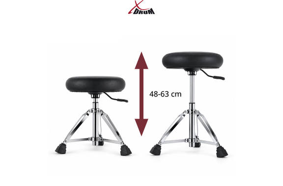 XDrum Drum Throne Pneumatic Donut Gray image 4