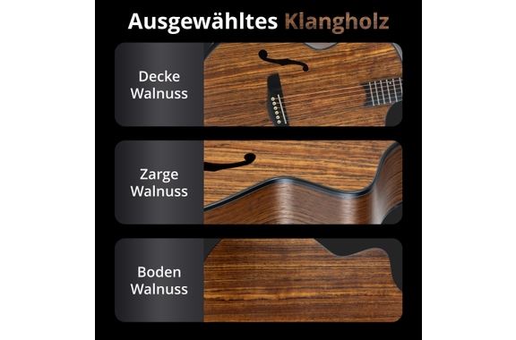 Classic Cantabile SHG-2WN LaBelle Western Guitar Set image 4