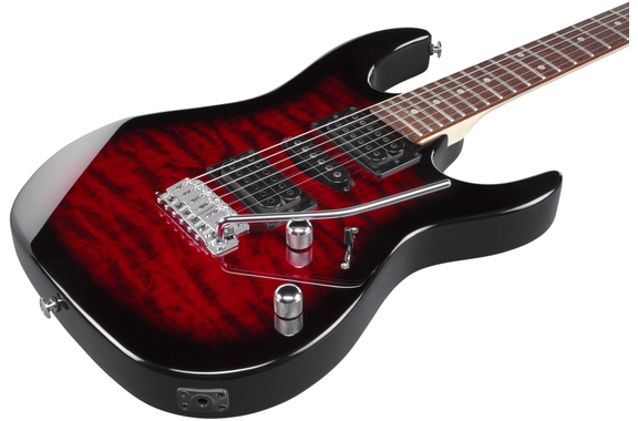 Ibanez GRX70QA-TRB Transparent Red Burst image 4