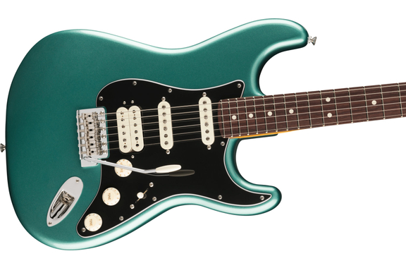 Fender American Professional Classic Stratocaster HSS Faded Sherwood Green Metallic image 4