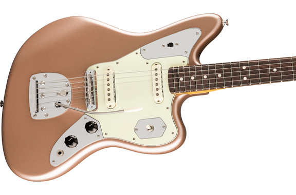 Fender American Professional Classic Jaguar Faded Firemist Gold image 4