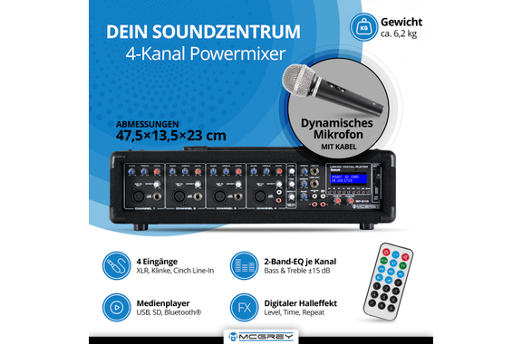 McGrey BP-210 Bandpack PA-Anlage 100 Watt  - Retoure (Zustand: gut) image 4