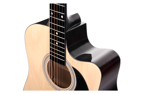 Classic Cantabile Guitare Western avec Micro Starter Set incluant un ensemble d'accessoires 5 pièces naturel image 4