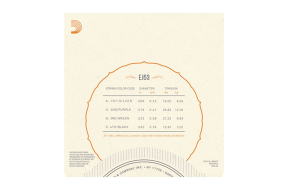 D'Addario EJ63 Set 3x Corde Per Banjo Tenore image 4