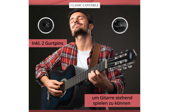 Classic Cantabile Acoustic Series AS-851-BUB 4/4 Guitare Classique Blueburst image 4