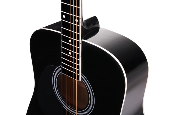 Classic Cantabile WS-10BK-LH Westerngitarre schwarz Linkshänder-Modell image 4