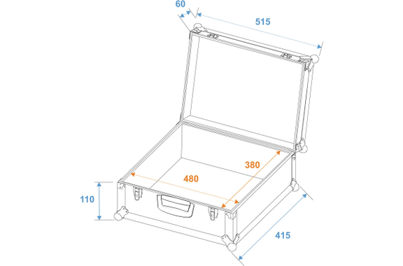 Roadinger Universele-Koffer-Case FOAM GR-1 Zwart image 4