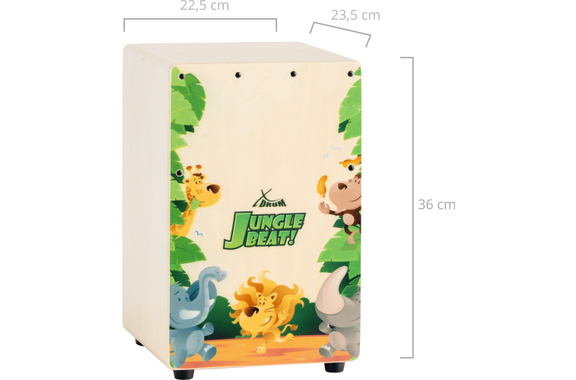 XDrum KC-37JB Cajón Infantil "Jungle Beat" image 4