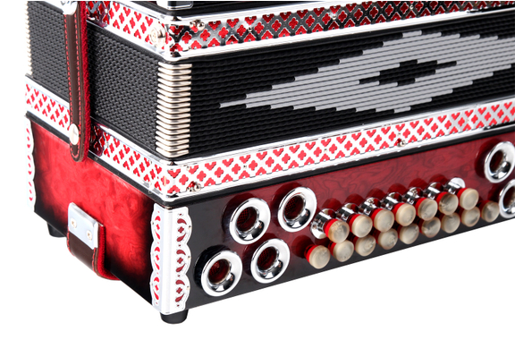 Alpenklang Pro 4/III Harmonika G-C-F-B Shadow Red image 4