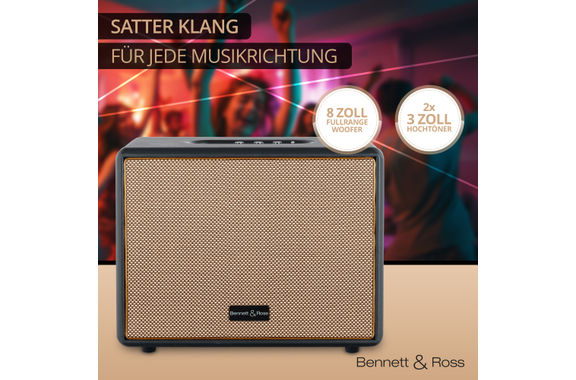 Bennett & Ross BB-880BK Blackmore Giant Bluetooth Lautsprecher Schwarz image 4