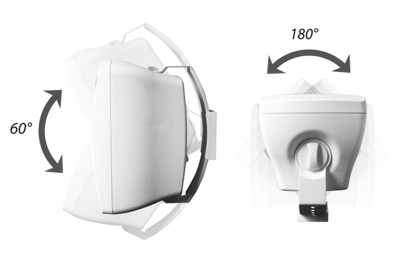 Omnitronic OD-8 Coppia Diffusori da Parete 8 Ohm Bianco image 4