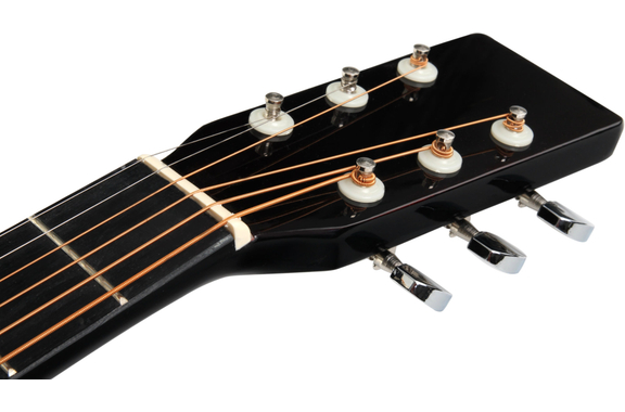 Classic Cantabile WS-10BK-LH Western Guitar Black Left-Hand Model Softcase Set image 4