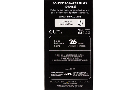 Fender Concert Foam Ear Plugs image 4