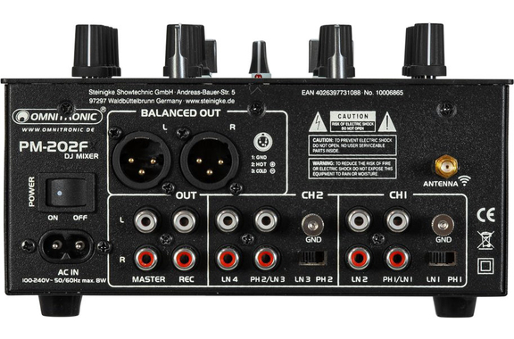 Omnitronic PM-202F 2-Kanaals DJ-Mixer met Filter image 4
