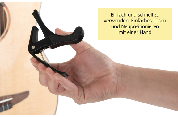 Rocktile QCCB Quick Change Capo for Classical Guitar black image 4