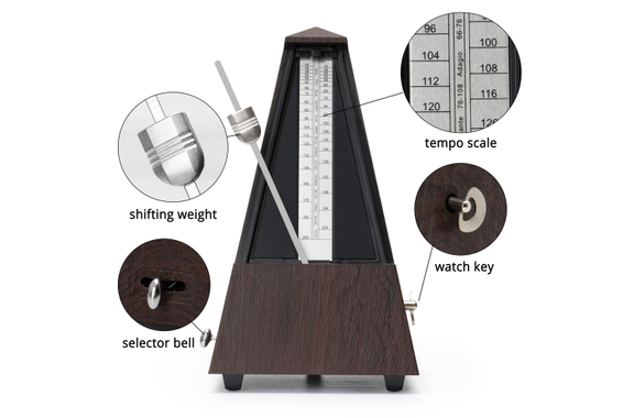 Steinmayer M-03G Metrónomo con campana marrón image 4