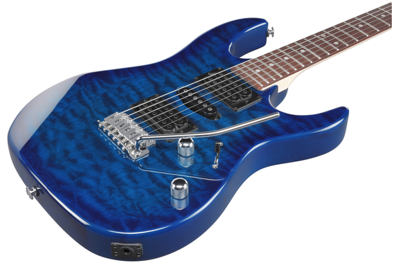 Ibanez GRX70QA-TBB Transparent Blue Burst image 4