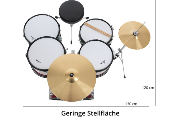 XDrum Junior Pro Kinder Schlagzeug Red inkl. Schule  - Retoure (Verpackungsschaden) image 4