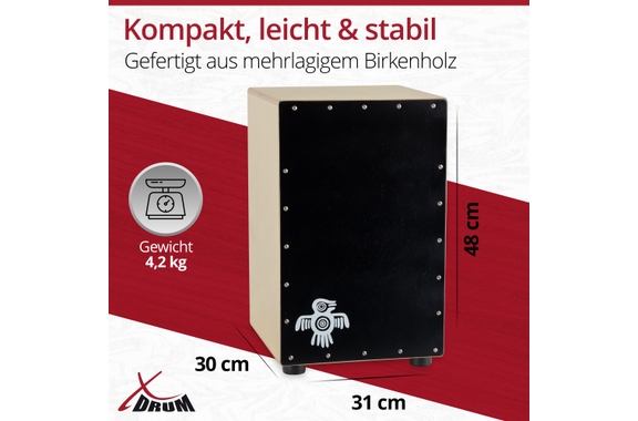 XDrum Cajon Peruana Black Wood incl. Cajonschool image 4