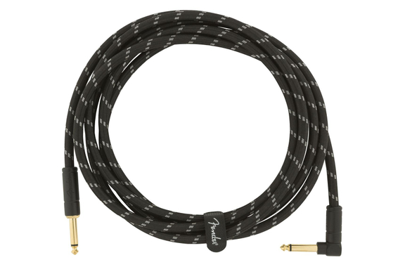 Fender Deluxe Series Cable Angled 3m Black Tweed image 4