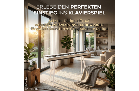 Classic Cantabile SP-316 Stage Piano Bianco image 4