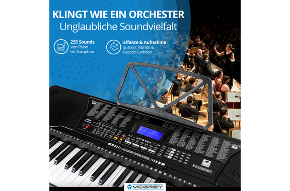 McGrey LK-6150 61 Tasten Keyboard mit Leuchttasten und MP3-Player  - Retoure (Zustand: gut) image 4