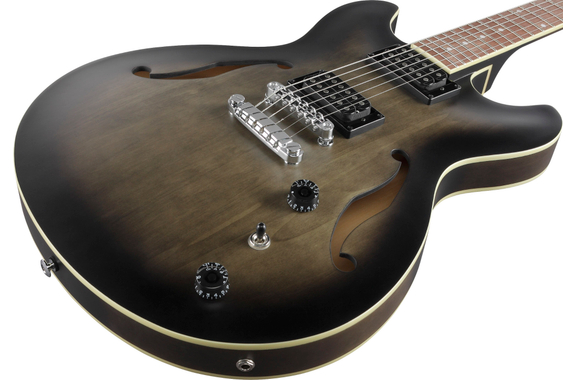 Ibanez AS53-TKF Transparent Black Flat image 4
