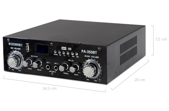 McGrey PA-350BT Bluetooth-Endstufe mit USB/MP3-Player image 4