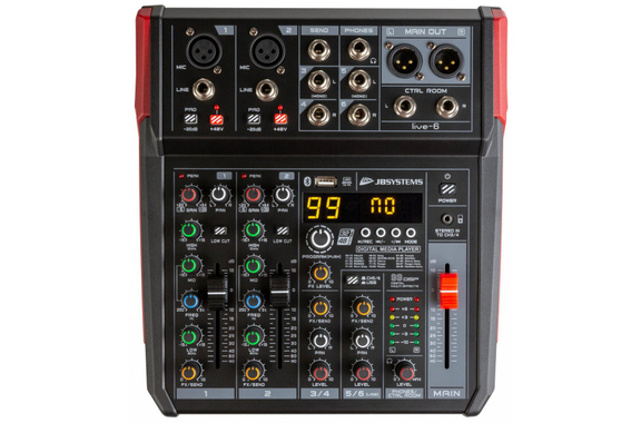 JB Systems Live-6 4-Kanal Mischpult Set image 4