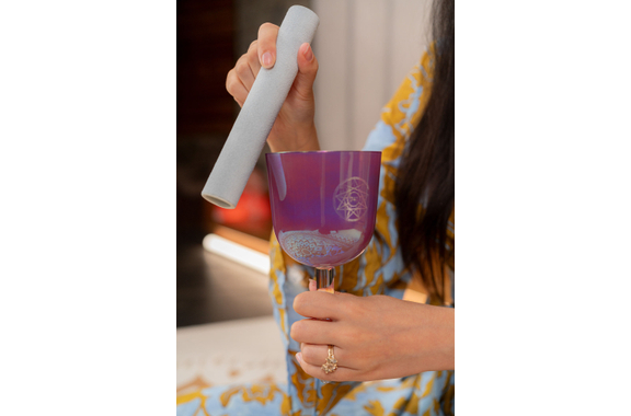 Meinl Sonic Energy ESOLCSB741 3,75" Essence Solfeggio Crystal Singing Bowl Sol 741 Hz Lavendelviolett image 4