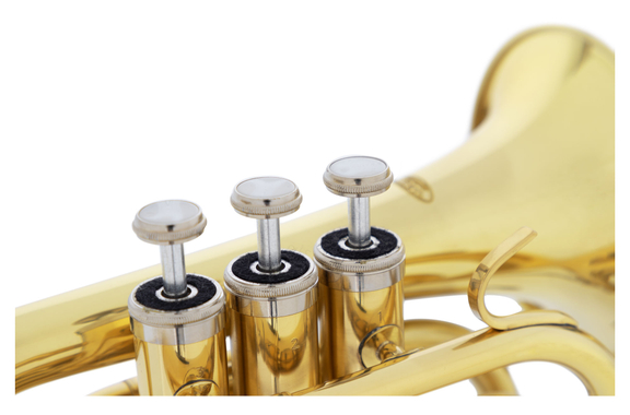 Classic Cantabile Brass TT-500 Bb Pocket Trumpet Brass image 4