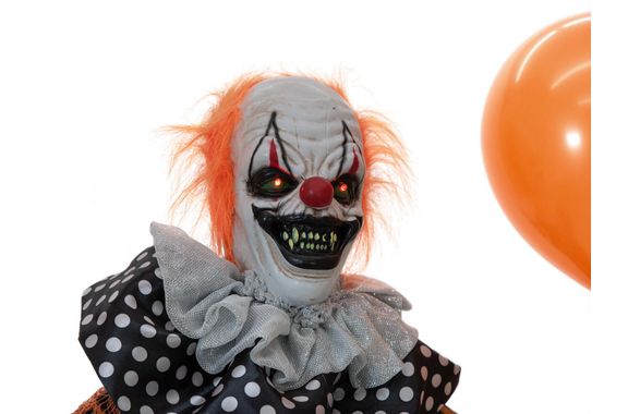 Europalms Halloween animierte Clown Figur mit Luftballon 166cm image 4