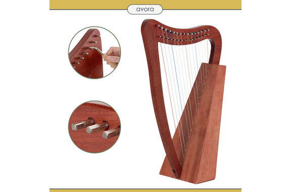 Avora Keltische Harfe 15 Saiten Mahogany image 4