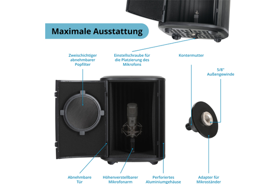 Pronomic MP-360 Microphone Isolation Box image 4