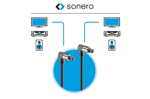 Sonero optisches Toslink Kabel 2x90° Stecker 1,50m image 4