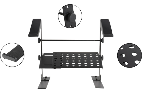 Pronomic LS-210 Laptopstand Deluxe met Klemmen image 4