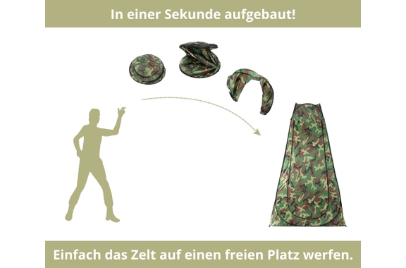 Stagecaptain TZC-190 Quixie Camouflage Pop-up Toilet Tent image 4