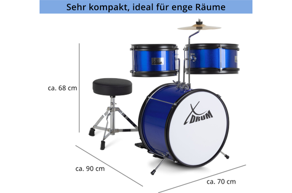 XDrum Junior KIDS Batterie Incl. École Bleu image 4