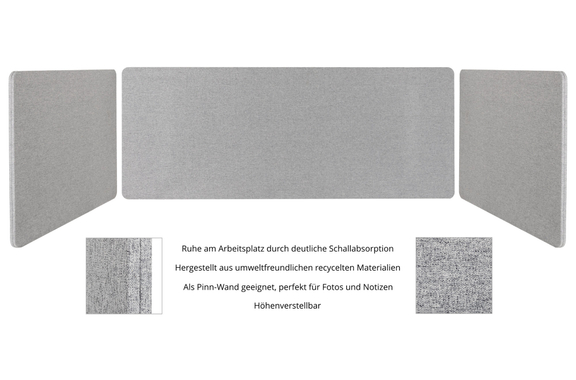 Pronomic DiviDesk-1507560 GY Tischtrennwand 10x Set image 4