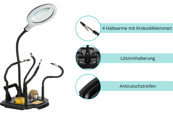 Stagecaptain LH-440 Soldering Aid with Magnifying Lamp image 4