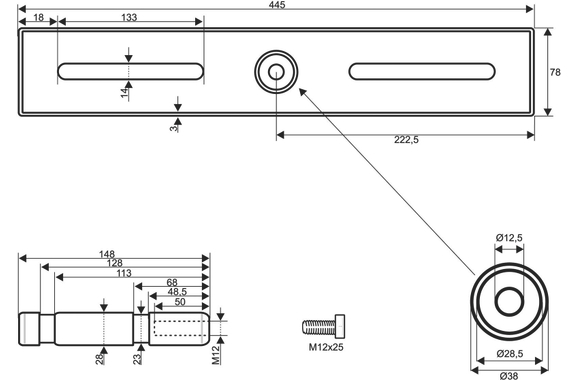 Eurolite TAH-52 Adaptateur De Traverse Avec Tige TV image 4