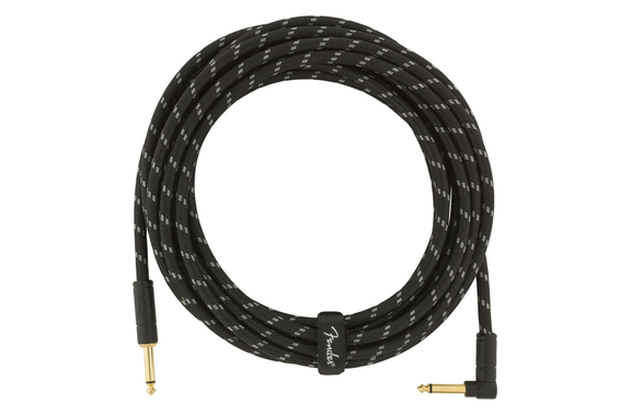 Fender Deluxe Series Cable Angled 5.5m Black Tweed image 4