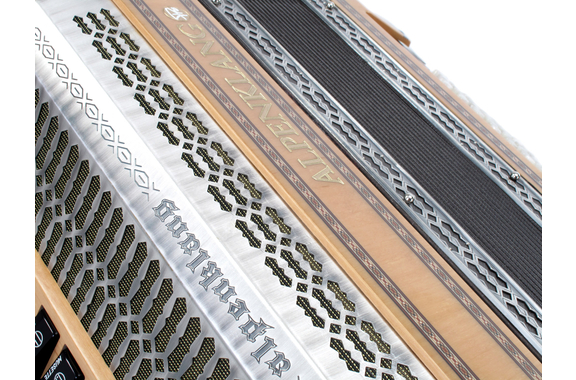 Alpenklang Pro Accordeon III 96 Toets-Steierse Els, witte Balg image 4