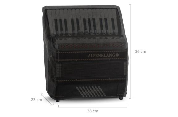 Alpenklang Cover voor 48 Bas-Accordeon Zwart image 4