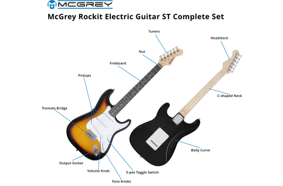 McGrey Rockit E-Gitarre ST-Komplettset Sunburst  - Retoure (Zustand: gut) image 4