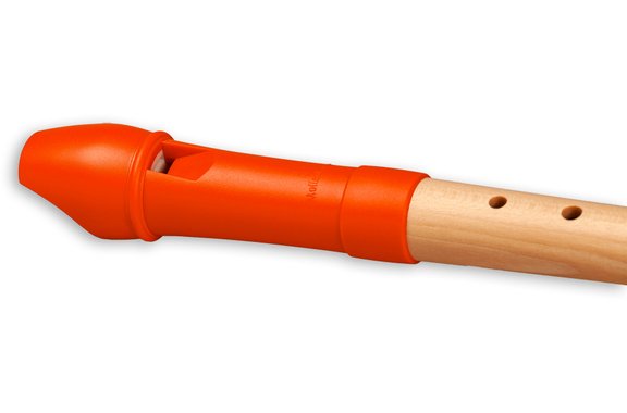 Mollenhauer Fipple "Digi" Soprano Recorder Orange German Set image 4