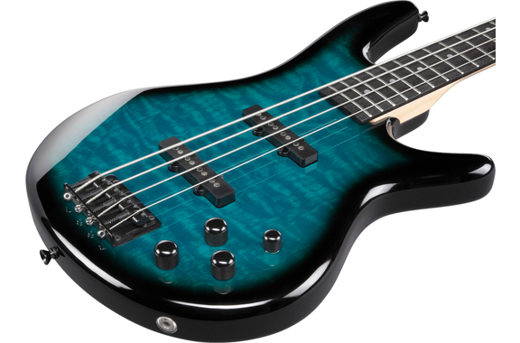 Ibanez GSR280QA-TMS E-Bass Transparent Marine Sunburst image 4