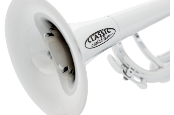 Classic Cantabile KTP-30SR MardiBrass Plastic Bb Trumpet Silver image 4